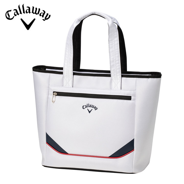 【2025モデル】キャロウェイ スポーツ トート 25 JM ホワイト/ネイビー/レッド(5925032)  ゴルフ 旅行バッグ Callaway Sport  20p 即納