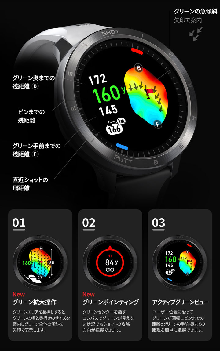 VOICE CADDIE（ボイスキャディ） T11 PRO 腕時計型 GPSゴルフナビ 距離