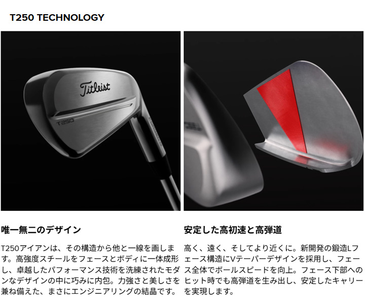 Titleist タイトリスト T250 アイアン 6本セット（#5〜9,PW