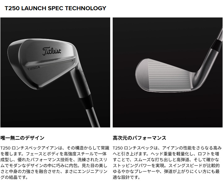 Titleist タイトリスト T250 Launch Spec アイアン 6本セット