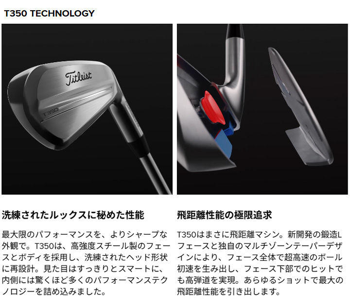 Titleist（タイトリスト） T350 アイアン 6本セット（#6〜9,PW、W48