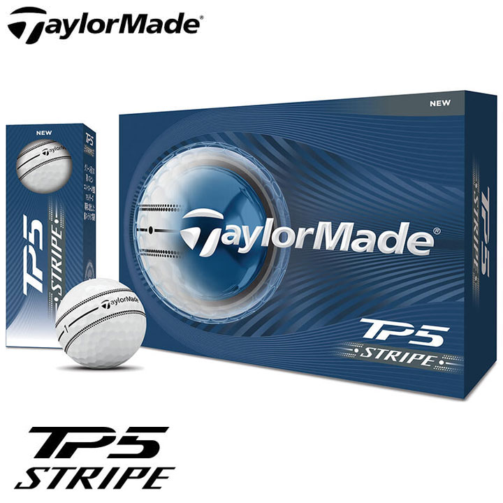 �y2026���f���z�e�[���[���C�h TM26 TP5 �X�g���C�v �z���C�g �S���t�{�[�� 1�_�[�X�i12������j ���{���K�i TaylorMade