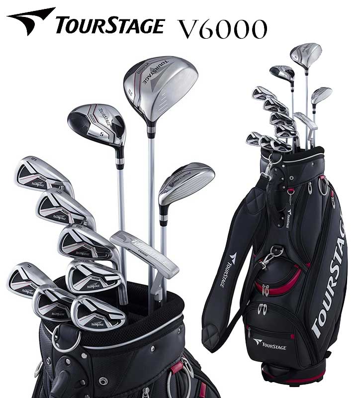 TOURSTAGE ブリヂストン ツアーステージ V6000 キャディバッグ付 11本