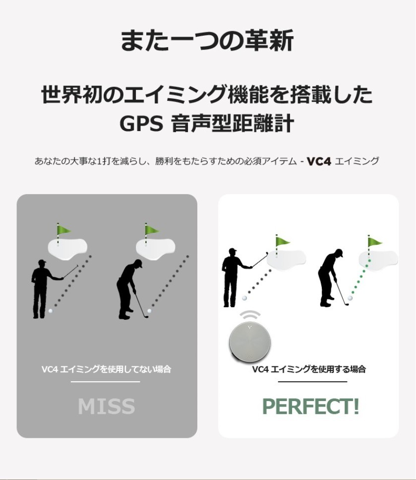 VOICE CADDIE（ボイスキャディ） VC4 Aiming エイミング 音声型 距離