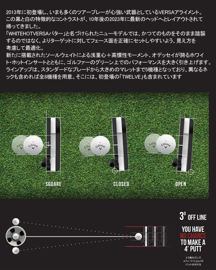 Callaway Golf - オデッセイパター・ホワイトホットヴァーサ【TWELVE】センターシャフト 楽天市場】オデッセイ ホワイトホット ヴァーサ WHITEHOT VERSA