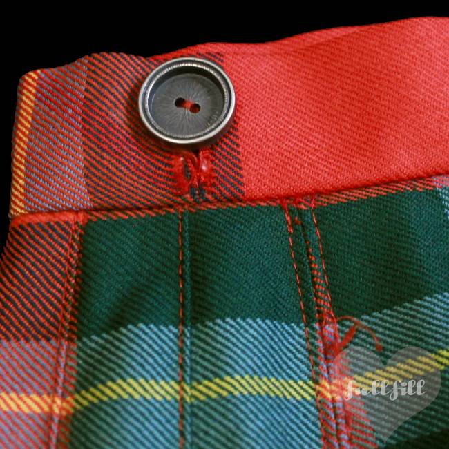 古着 スカート チェックミニスカート 赤 グリーン チェック柄 プリーツ