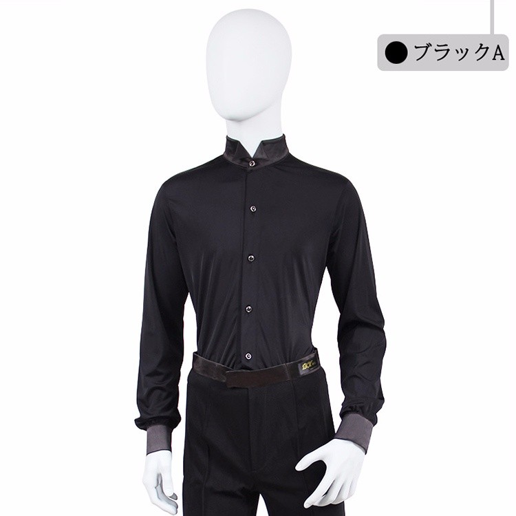 【社交ダンス衣装】グレー 白樺ドレス シャツ ブラウス メンズ 男性 ブルー 水色 長袖 灰色 ダンス ジャズ ラテン パーティ 男性社交ダンス衣装 競技用 ワルツ シャツ メンズ 男性用 ダンス