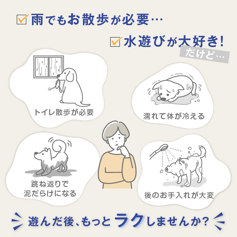 シャカシャカ 音がしない 中型犬 服 秋中型犬用 伸びて 着せやすい ドッグプレイ(R) サークル プリント 撥水 ラッシュガード | full of vigor | 02