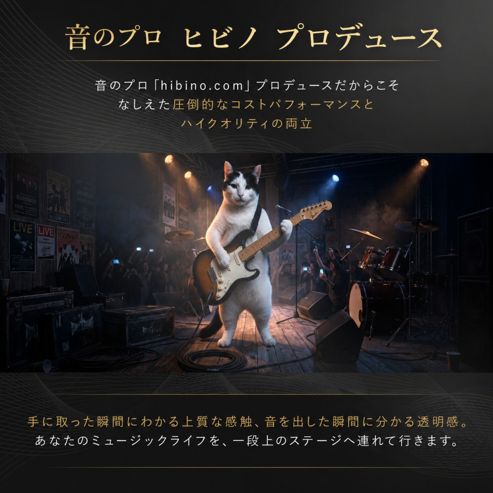 FTーCABLE ギターケーブル ギターシールド 10m S-S ヒビノ FT-CABLE