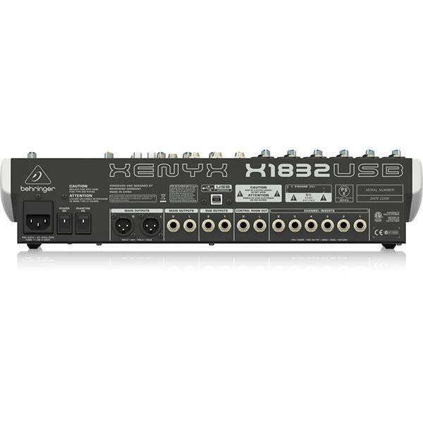 BEHRINGER ベリンガー XENYX QX1832USB アナログミキサー BEHRINGER/QX1832USB 14ch アナログミキサー USBオーディオ