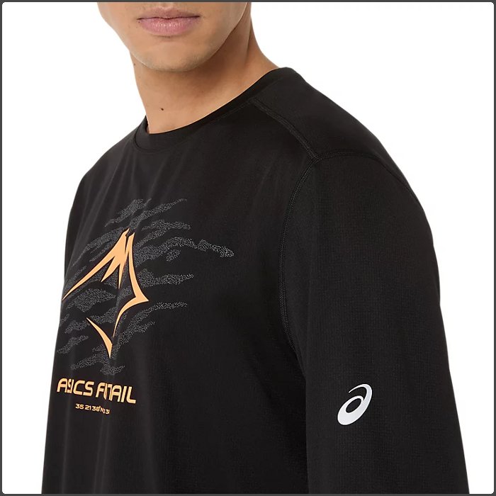 アシックス メンズ FUJITRAILロゴ長袖シャツ トレイルランニング Tシャツ 運動 スポーツウェア トレーニングウェア ブラック カーキ asics 2011D391 | ASICS | 05