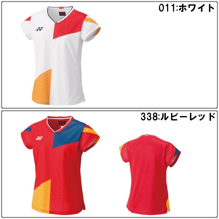 爆買 ヨネックス レディース ゲームシャツ 半袖シャツ Tシャツ 女性 テニス ソフトテニス バドミントン ユニフォーム 試合 スポーツ 運動 YONEX 20712 | YONEX | 02