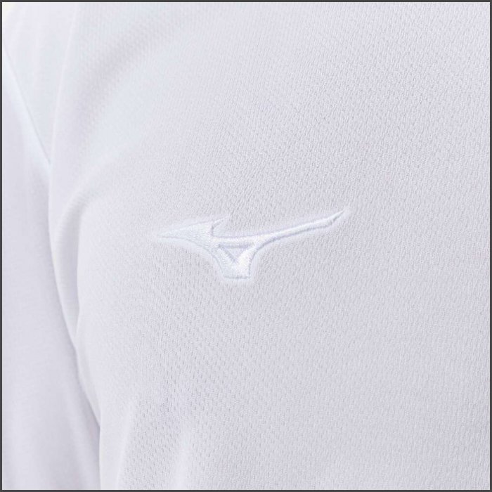 ミズノ メンズ ナビドライ Tシャツ 丸首 半袖 ワンポイント プラクティスシャツ 運動 スポーツウェア トレーニングウェア 白 無地 通学 通勤 mizuno 32MAC190 | MIZUNO | 04