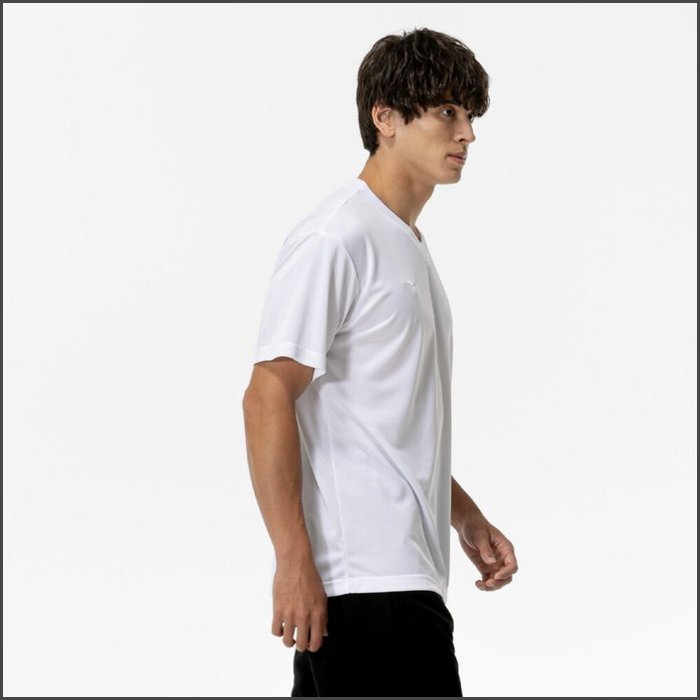 爆買 ミズノ メンズ ナビドライ Tシャツ Vネック 半袖 ワンポイント プラクティスシャツ 運動 スポーツウェア トレーニング 白 無地 通学 通勤 mizuno 32MAC191 | MIZUNO | 02