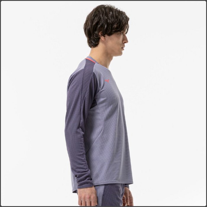 ミズノ メンズ ロングスリーブTシャツ 汗処理 通気性 ドライエアロフロー 長袖 ジョギング ランニング 運動 スポーツ 吸汗速乾 mizuno 32MAC522 | MIZUNO | 03