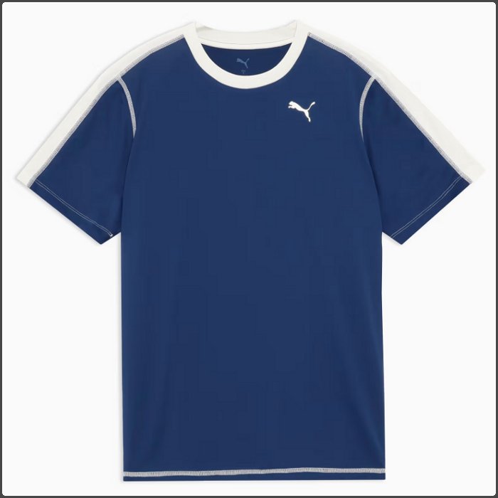 Lサイズ 美品【PUMA】メッシュ加工半袖シャツ　トレーニングシャツ PUMA プーマ ポロシャツ 半袖 開襟シャツ 綿 コットン 天竺