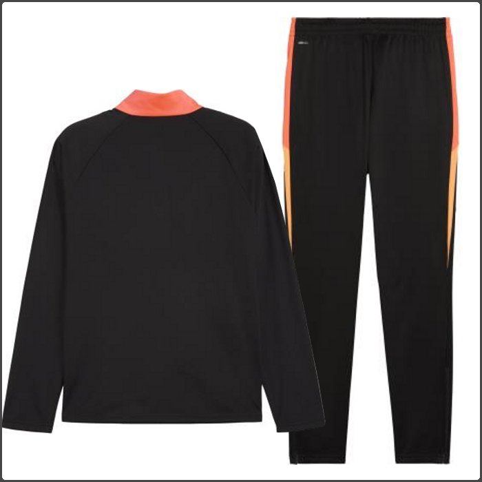新品　サイズ160 PUMA ジュニア セットアップ 黒/オレンジ PUMA（プーマ） 爆買 ジュニア ジャージ 上下セット ジャケット パンツ