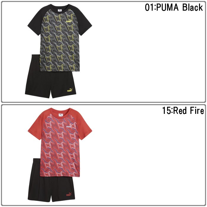 PUMA（プーマ） 爆買 ジュニア 上下セット キッズ 半袖 Tシャツ ハーフ