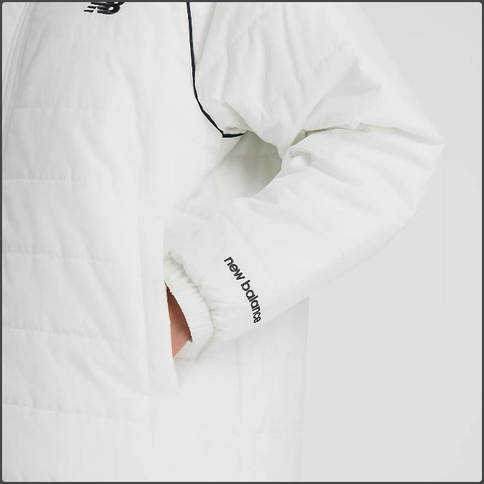 【New Balance】 ホワイト ダウンジャケット レディース サイズ2 New Balance（ニューバランス） ダウンコート ダウンジャケット パ
