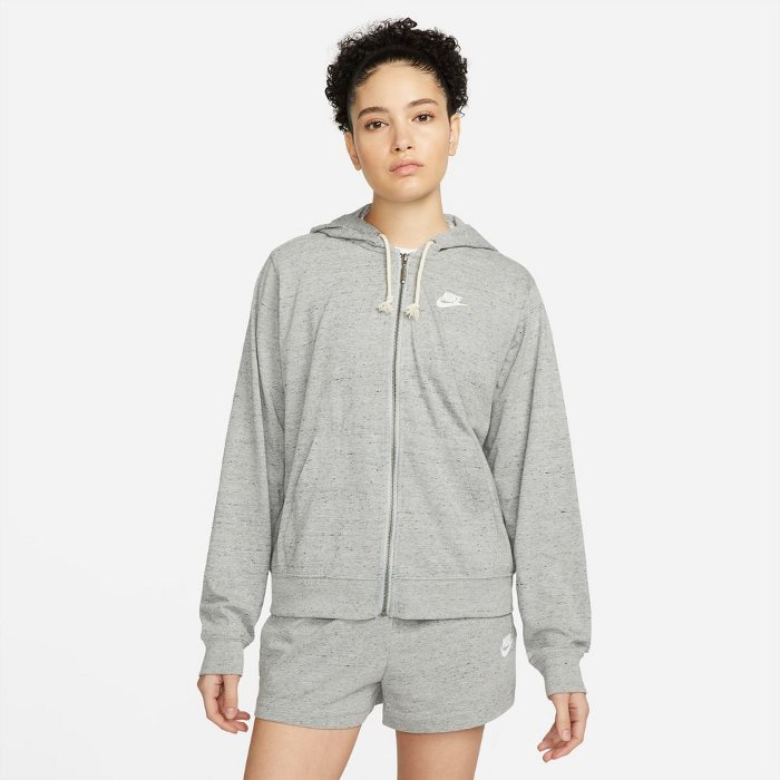 ナイキ レディース フルジップパーカー スポーツウェア トレーニングウェア フリース 運動 スウェット フード ジム NIKE DM6387-063
