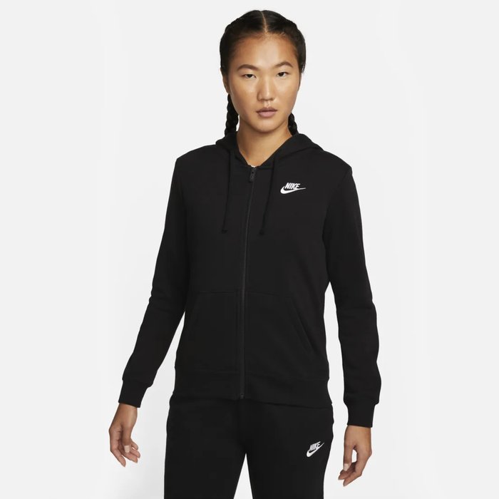 ナイキ レディース フルジップパーカー スポーツウェア トレーニングウェア フリース 運動 スウェット フード ジム NIKE DQ5472-010