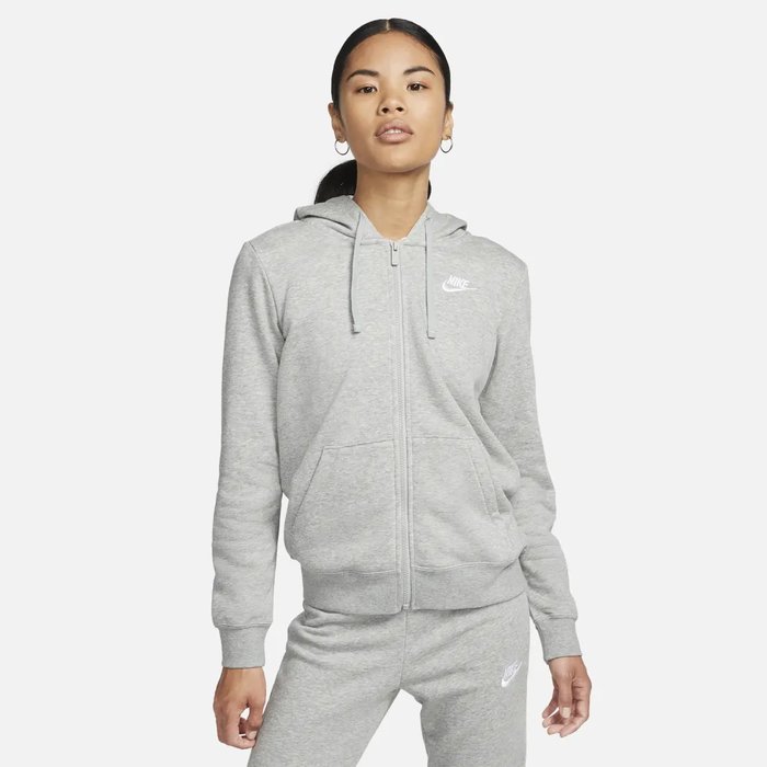 ナイキ レディース フルジップパーカー スポーツウェア トレーニングウェア フリース 運動 スウェット フード ジム NIKE DQ5472-063