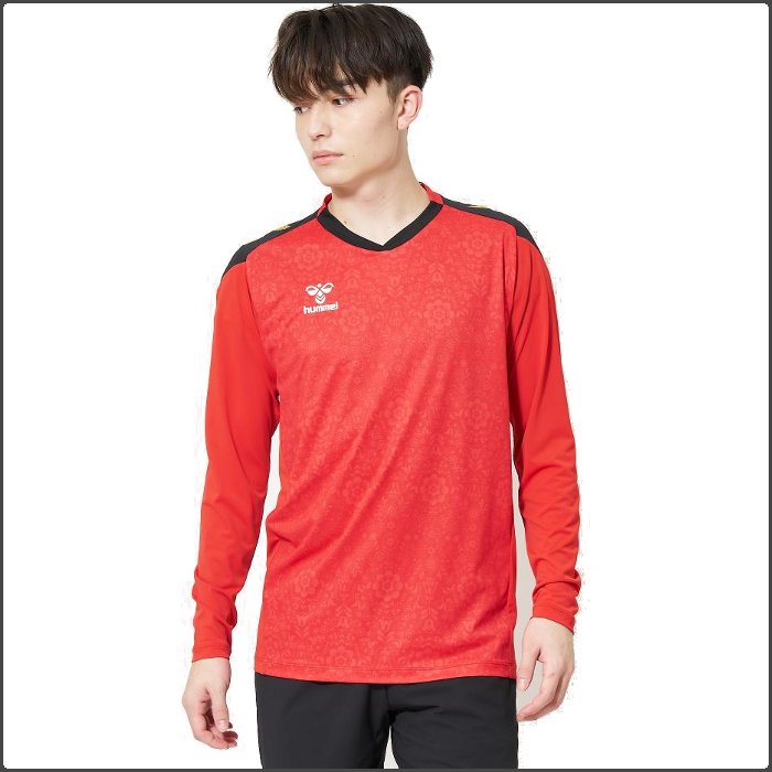 爆買 ヒュンメル メンズ 長袖シャツ サッカー ハンドボール プラクティスウェア Tシャツ ロンT 運動 スポーツ トレーニング hummel HAP7190 | hummel | 01