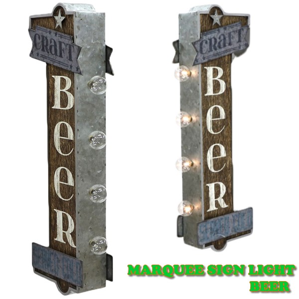 マーキーサインライト BEER ビール 電飾看板 メタルのサインプレート