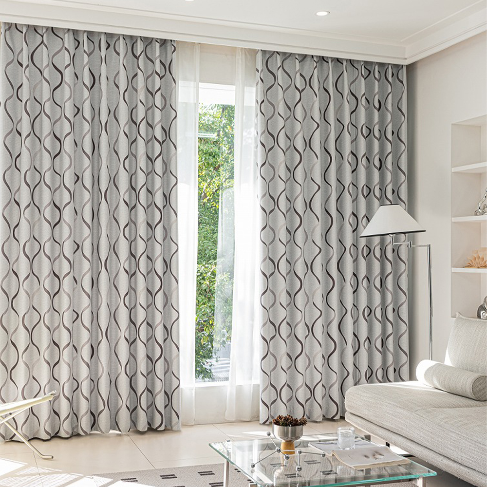 幾何学模様 カーテン 2枚セット おしゃれ 幅100cm×丈135/178/200cm 3級