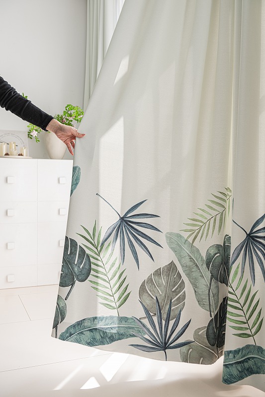 モンステラ柄 カーテン 2枚セット おしゃれ 幅100cm×丈135/178/200cm 3