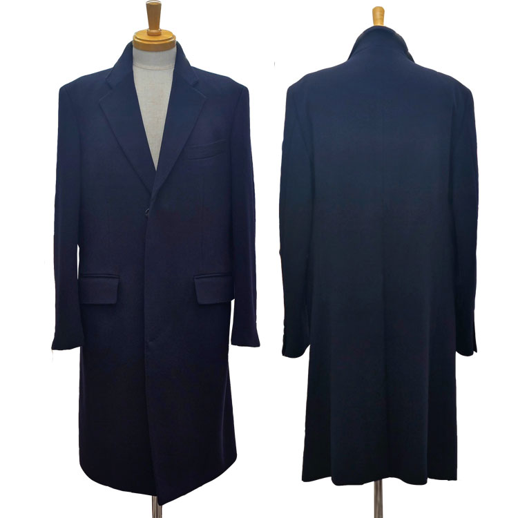 ハル Zegna ゼニア チェスターコート カシミヤ100％ ネイビー ZEGNA（ゼニア） カシミヤコート メンズ Ermenegildo Zegna カシミヤ