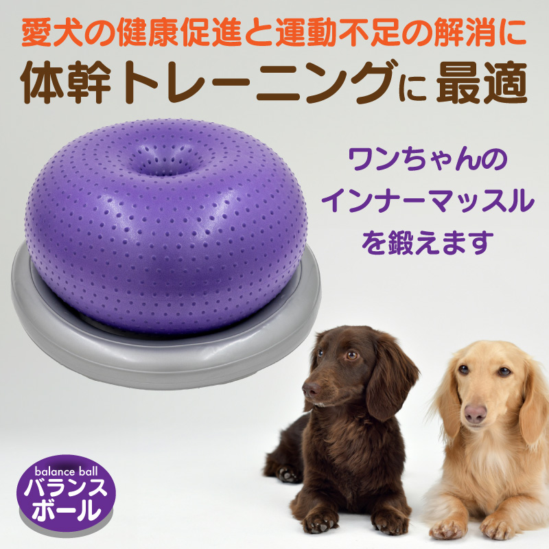 FUNKS バランスボール 犬 筋トレ 体幹トレーニング ドーナツ型 健康