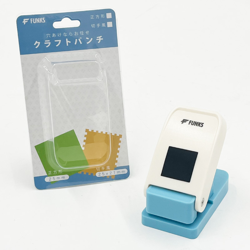 FUNKS クラフトパンチ 正方形 1インチ 穴あけパンチ スクエア 25mm