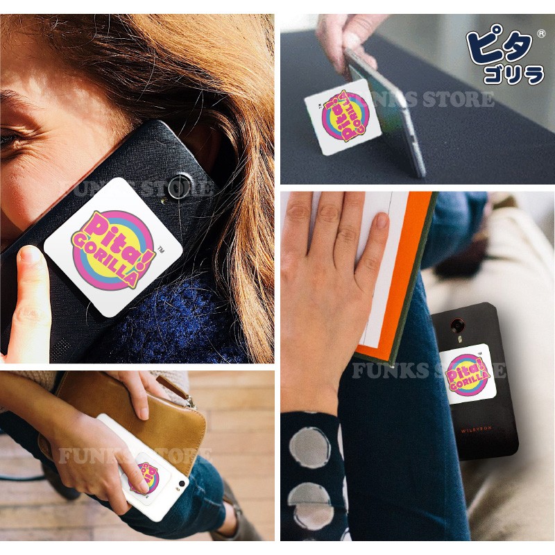 ピタゴリラ 繰り返しくっつく シール型スマホスタンド マジック
