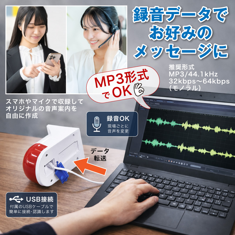 一年保証 FUNKS 人感センサー 音声案内 音声再生 屋外 ソーラー 音声