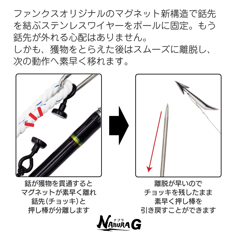 ナブラG 大型魚専用 打ち込み銛 マグロ カジキ 大型魚 銛 魚突き