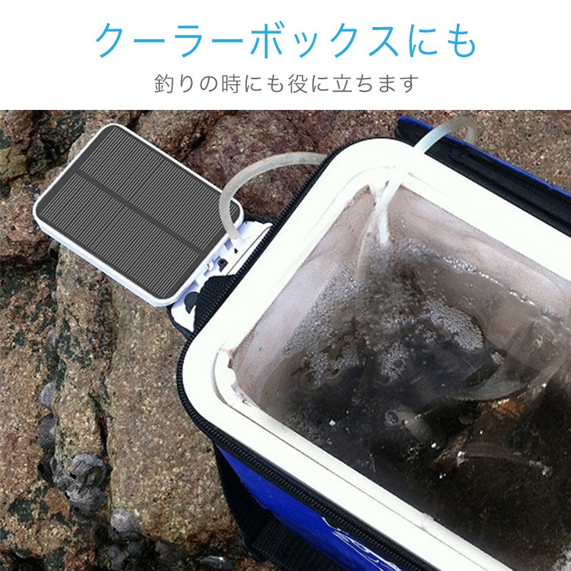 エアポンプ ソーラー エアぽん太 エアーポンプ 水槽 釣り 充電式 :sol-airpump:ファンクスストア - 通販 - Yahoo!ショッピング