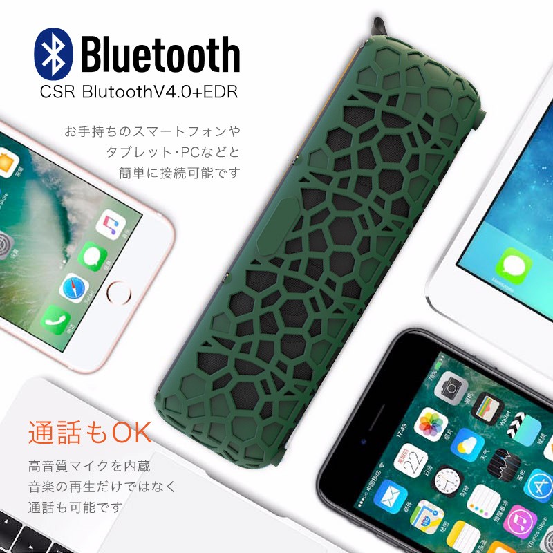 コンパクトワイヤレススピーカー SDカード対応 楽天市場】スピーカー スマホ用 Bluetooth ワイヤレス USB充電