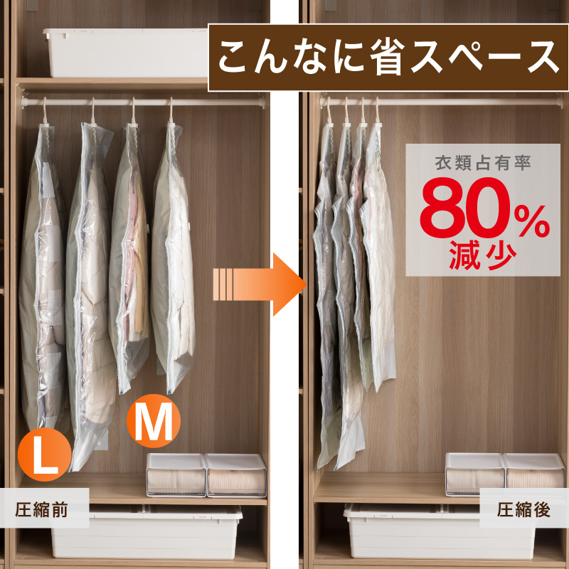 K&Sリサイクル❤️圧縮袋　5個 Amazon｜アイリスオーヤマ(IRIS OHYAMA) 5着を圧縮 圧縮袋 省