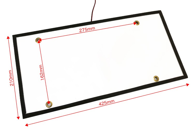 大型車用字光式ナンバープレート用LED お得な2枚セット 全面発光 24V 