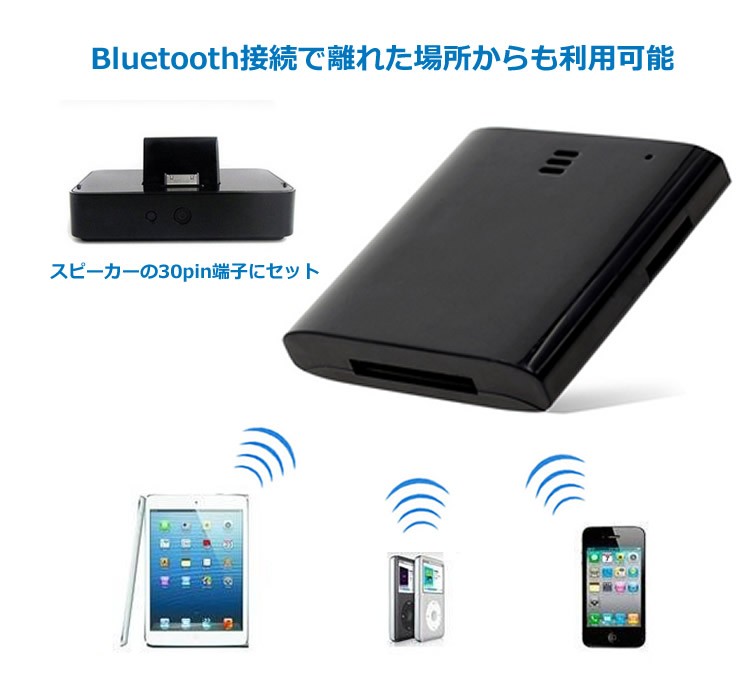 Bluetooth対応オーディオレシーバー 30pinアダプタ ワイヤレス
