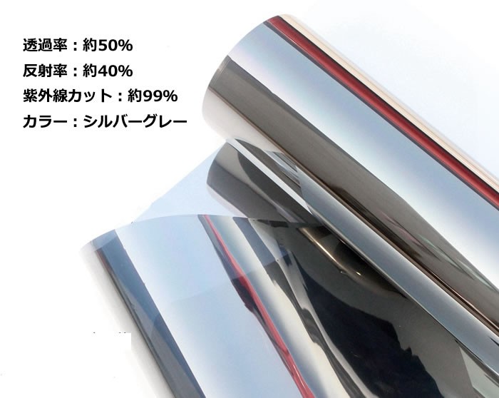 窓ガラス用反射断熱フィルム 200×90cm 太陽光 反射 UVカット 簡単貼付