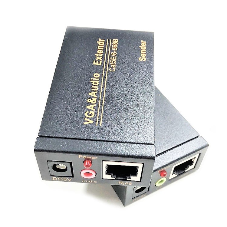 VGA延長器 ディスプレイエクステンダー RJ45 LANケーブル中継