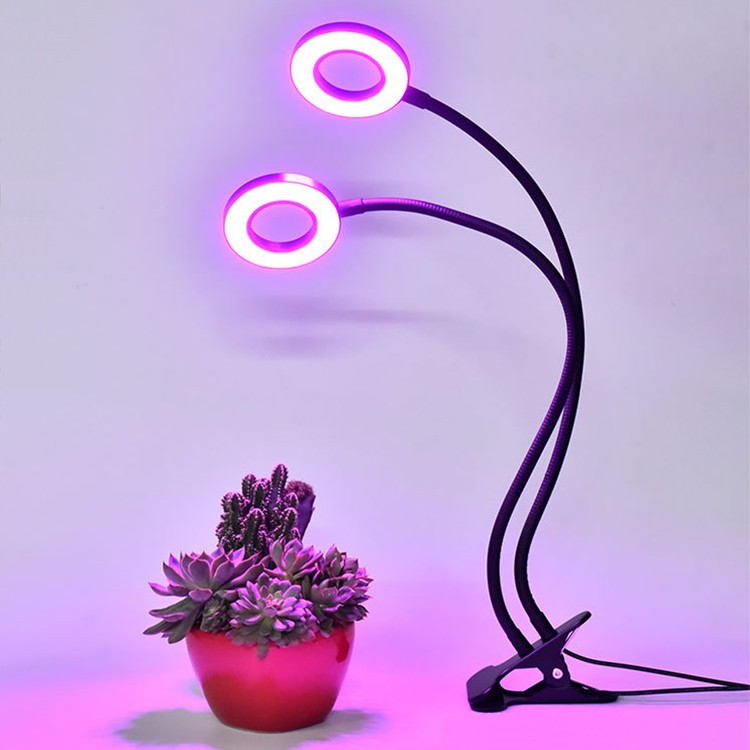 植物育成ツインLEDライト USB給電式 室内植物の成長促進