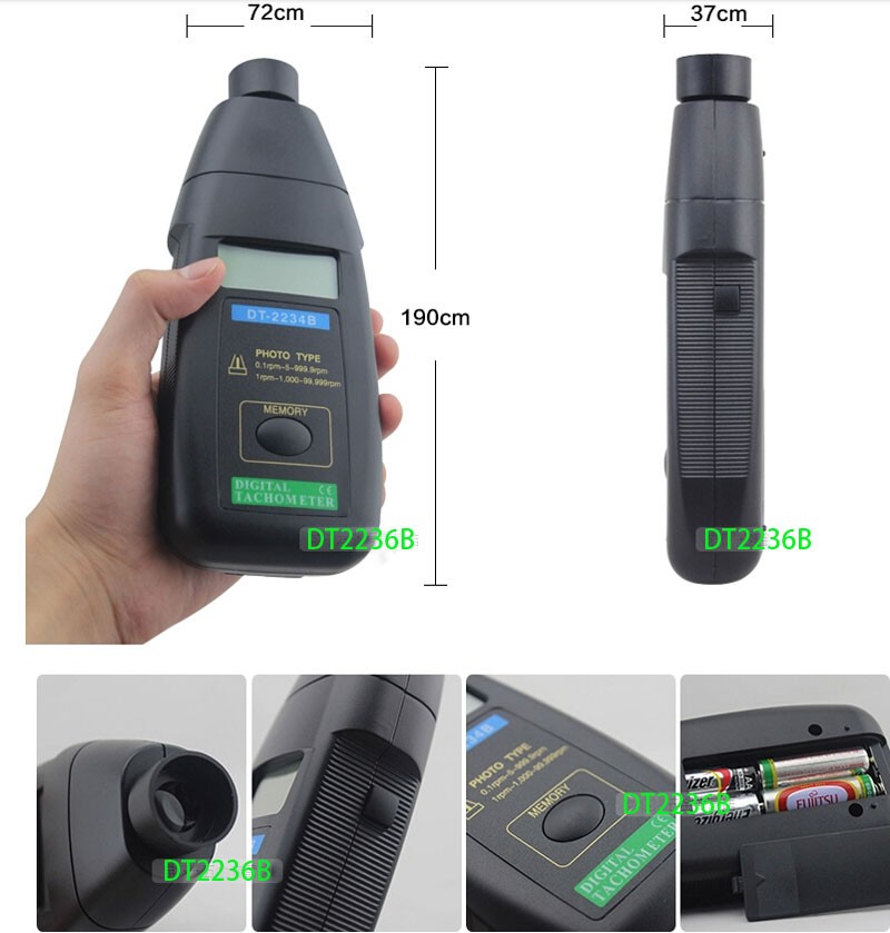 接触式/非接触式両用 デジタル回転計 タコメーター LCD液晶表示5 接触式/非接触式両用 デジタル回転計 タコメーター LCD液晶表示5