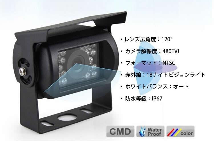 SHARP CCDレンズ 24V対応 トラック バス 重機 バックカメラシステム