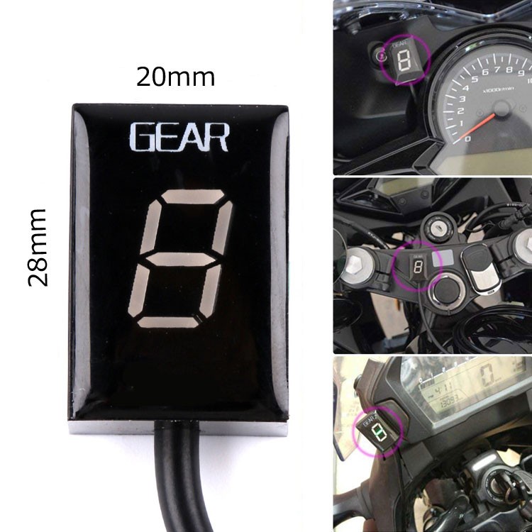 ホンダ（HONDA）バイク専用　デジタルギアインジケーター　LED表示 小型 6ギア表示 取付簡単 バイクデジタルギア ポジションインジケータ  DGP05HND