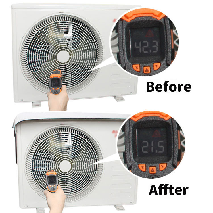 エアコン室外機カバー 保護カバー 冬場対策 暖房効果を効率よく 