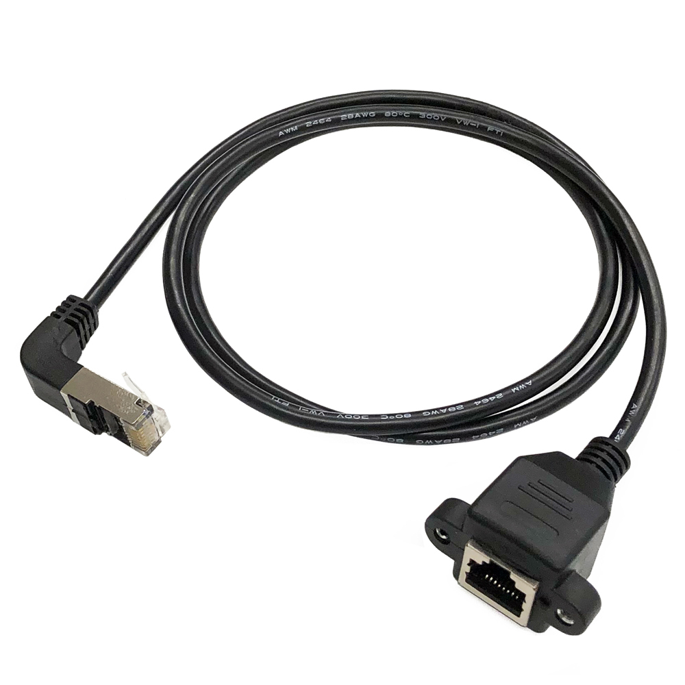 L型コネクタ LAN延長ケーブル 1m RJ45コネクタ オス側上向き L型コネクタ LAN延長ケーブル 1m RJ45コネクタ オス側上向き