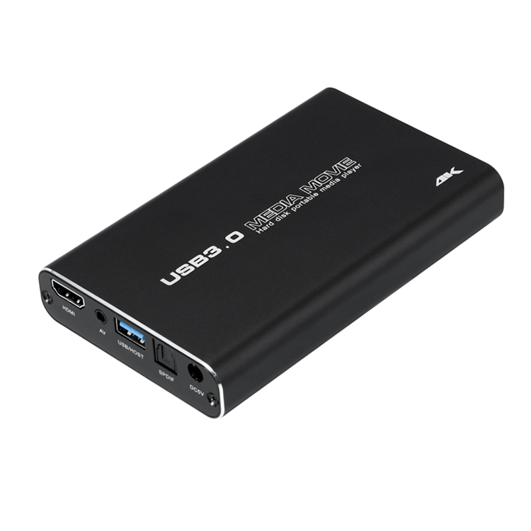 4Kメディアプレイヤー 5GBメモリ レジューム再生 2.5inchHDD/SSD内蔵対応 軽量 ポータブル SD USB HDMI 4K PPT  音楽 写真 マルチレーヤー MP2506K4